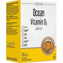 Orzax Ocean Vitamin D3 600 Iu Oral Sprey 20 Ml