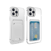 Thegencoo İphone 13 Pro Uyumlu Kartlıklı Şeffaf Tgco Setra Clear Silikon Kılıf-renksiz