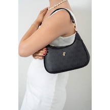 Omuz Çantası Kadın Silver Polo 1180-47333 Sılver Polo Bayan Çantası M178 Siyah-mat Siyah Siyah