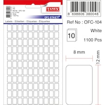 Tanex Ofc-104 Beyaz Ofis Etiketi