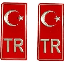 Kia K2700 Uyumlu Tr Plaka Folyo Sticker 2'li - Türkiye Plaka Pleksi Kabartma Sticker 2 Adet