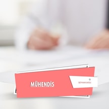 Kişiye Özel Mesleki Mühendis Ahşap Masa İsimliği model G3