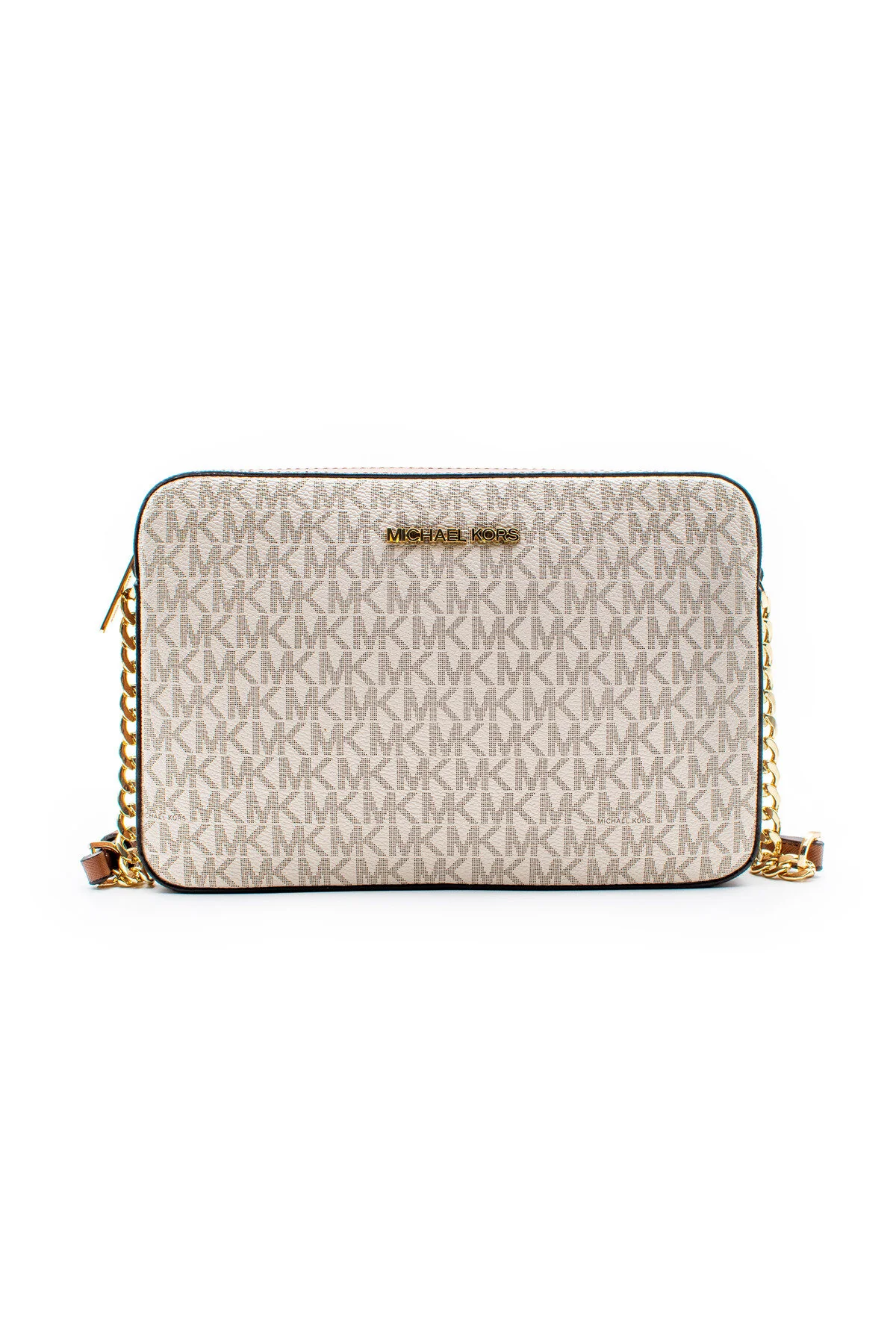 Michael Kors Jet Set Large Logo Crossbody Çapraz Omuz Çantası Vanilya