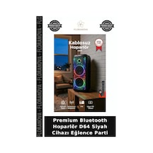 Premium Bluetooth Hoparlör D64 Siyah Cihazı Eğlence Parti
