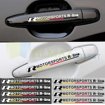 Volkswagen R Line Motorsport Ayna Kapı Kolu Jant Oto Sticker 4 Ad