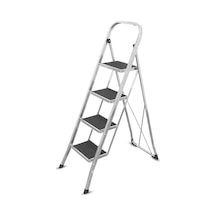 Sgs1134 Slimstep 4 Basamak Ev Tipi Geniş Basamaklı Metal Merdiven 150 Kg Taşıma Kapasiteli
