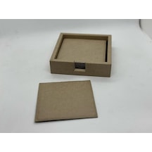 Setaıanca Luxe Faux Vegan Deri Bardak Altlığı 6 Lı 25 14 7 Cm