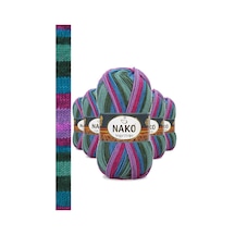 5 Adet Vega Stripe Premium Akrilik El Örgü İpi Yünü No: 82408