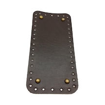 Angel Çanta Aksesuar Gerçek Deri Koyu Kahve 25x12 Cm Dikdörtgen Antik Metalli Çanta Tabanı