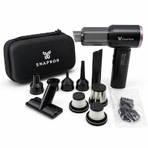Oto Araç - 2ın1 Şarjlı 80w - 12000pa 9 Başlık - 3 Filtre El Tipi Basınçlı Hava Üfleme - Araç Süpürge Makinesi Taşıma Çantalı Snv-3002 5286