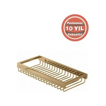 Çelik Banyo Paslanmaz Pirinç Kumru Şampuanlık 15x25 Şampuanlık Köşe Süngerlik Altın Gold Gold
