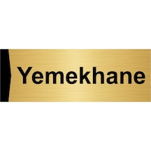 Yemekhane 10x20cm Altın Renk Metal Yönlendirme Levhası