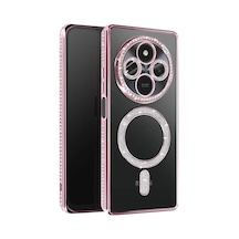 Xiaomi Redmi 14c Uyumlu Joke Simli Magneticsafe Kılıf - Pembe