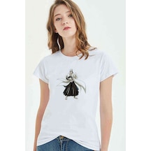 Anime Byakuya Kuchiki Baskılı Beyaz Kadın Tshirt