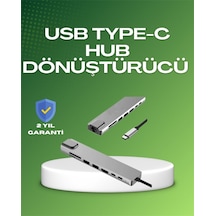 Seyahat Dostu 8 İn 1 Hub Şarj & Veri & Video & Ağ İçin Eksiksiz Çözüm Standart