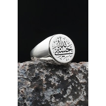 Hasbiyallah Allah Bana Yeter Arapça Yazlı 925 Ayar Gümüş Yüzük 901919 Gümüş