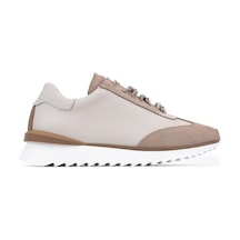 Tamer Tanca Kadın Hakiki Deri Bej Sneakers & Spor Ayakkabı 1201 4004 Bn Ayk Y26 Bej Fltr/bej Suet