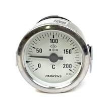 Pakkens 60 MM 200 C Derece 1 Metre Kablolu Göstergeli Gazlı Termometre