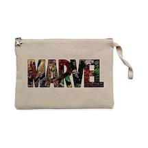 Marvel Heroes in Post 2 Krem Clutch Cüzdan / El Çantası Krem
