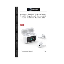Kablosuz Seyahat Ofis Anc Aktif Gürültü Engellemeli Dokunmatik Ekran Bluetooth Kulaklık X36