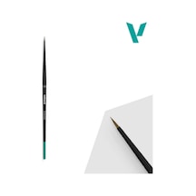 Vallejo B01030 No 3/0 Yuvarlak Uclu, Doğal Saç Kıllı, Yassı Saplı, Profesyonel Boya Fırçası