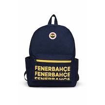 Fenerium Fenerbahçe Lisanslı Lacivert Üç Bölmeli Sırt Çantası - Su İtici Kumaşlı Laptop Bölmeli Çanta