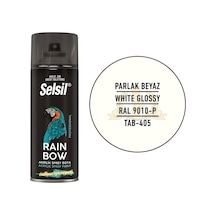 Selsil Rainbow Akrilik Sprey Boya Parlak Beyaz 400 Ml - Ral9010
