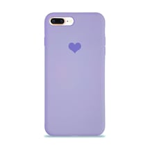 Apple Uyumlu iPhone 6 Plus Kılıf Kalp Logolu Altı Kapalı İçi Kadife Lansman Silikon Kapak - Turkuaz