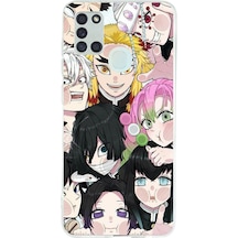 Samsung Galaxy A21s Uyumlu Demon Slayer Manga Baskılı Silikon Kılıf Renkli