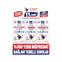 Limit 2027 11.sınıf Edebiyat-tarih-coğrafya 3 Kitap %100 Yeni Müfredat Etkinlikli Soru Bankası Set Yeni Ürün