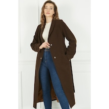 Z6681 Dewberry Bayan Palto-kahve