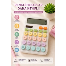 Karuida Hesap Makinesi Solar Çocuklar İçin Beyaz Renk - 916700931 Diğer
