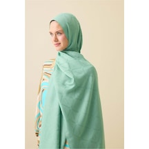 Imannoor İman I Baklava Mint Yeşili Ramy Jakar Şal 70x190 Yeşil