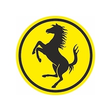 Ferrari Logo Sarı 55 X 55 Mm Sticker 10'lu Standart