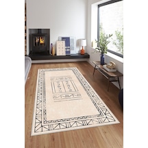 West Home Dijital Baskı Yıkanabilir Kaymaz Taban Salon Halısı Mutfak Halısı Yolluk Ve Banyo Paspası Wh 435 Beige