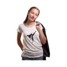Silhouette Taekwondo Kadın Beyaz Tshirt