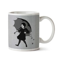 Wednesday Addams Umbrella İki Tarafı Baskılı Kupa Bardak Çok Renkli