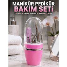 Lb Pembe Tırnak Bakım Seti Cımbız Makas Tırnak Makası Ve Törpü İçeren Kit