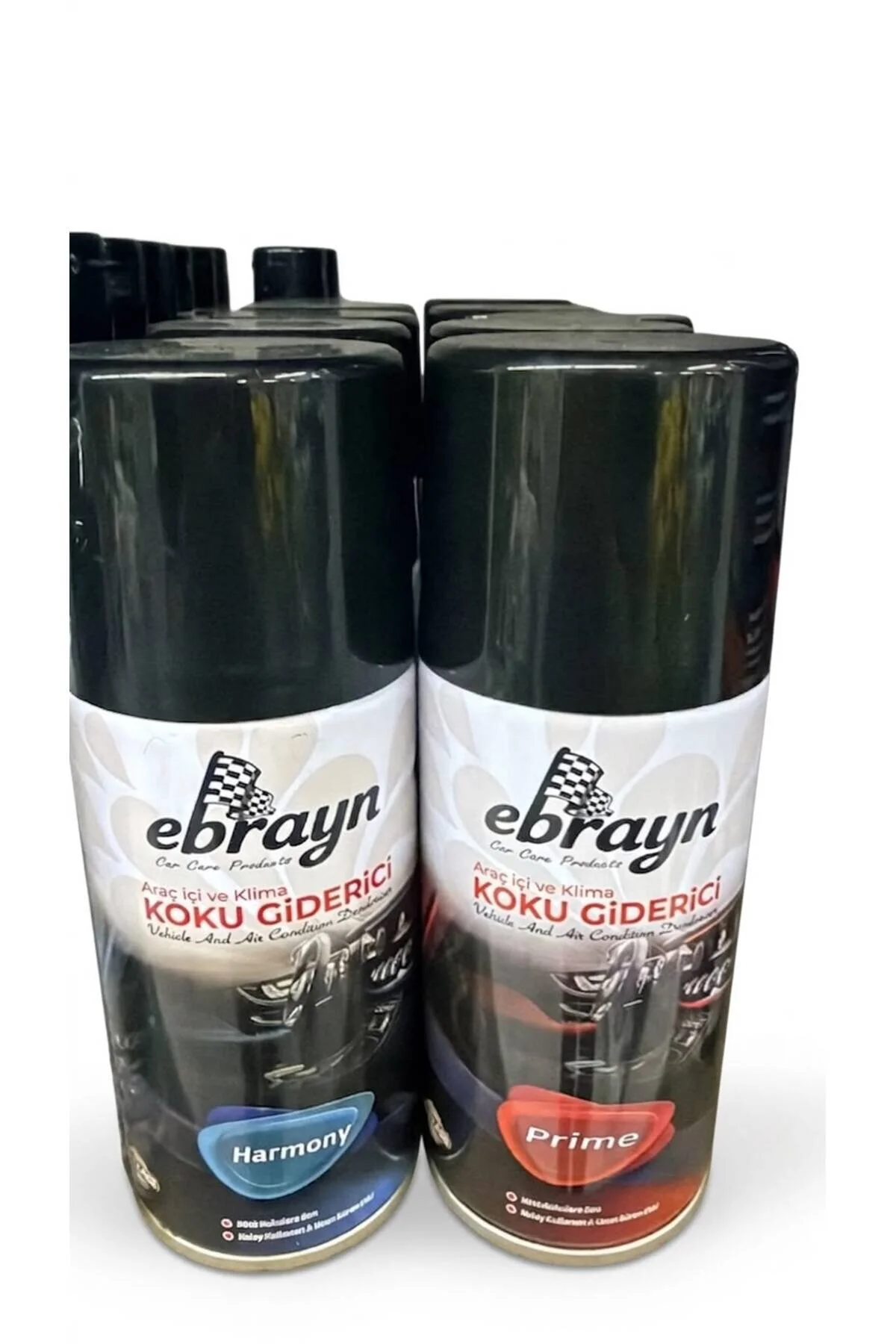 Premium 2'li Kokulu Oto Araç Torpido Deri Plastik Için Parlatıcılı Sprey Oto Kokusu Siyah