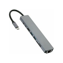 Type C To Hdmi Usb 3.0 8in1 Kart Okuyucu Rj45 Ethernet Çevirici