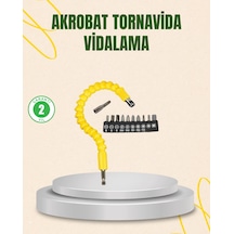 12 Parça Akrobat Vidalama Uç Seti Esnek Dar Alan Kullanım