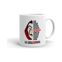 La Casa De Papel Baskılı Kupa Beyaz