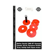 Delux Serisi Cnk-87 Kauçuk Çanak 10'lu Turuncu Pratik Araç Kulüp Seti Oyun Aracı
