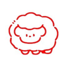 Koyun Sticker 17x17 Cm Kırmızı
