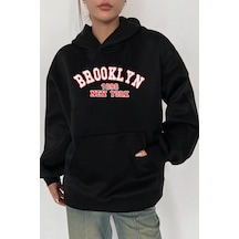 Uyguntarz Unisex Brooklyn Baskılı Bisiklet Yaka Sweatshirt Antrasit
