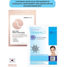 Dermal 3 Katmanlı Rose Gold Göz Maskesi + Aydınlatıcı Kolajen Maskesi 23 G