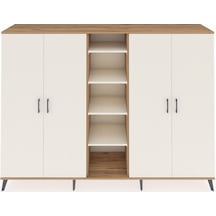 Hyperion Dolap 12 Raflı 4 Kapaklı 220x44x163 Çam-aytaşı Çam-aytaşı