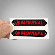 Mondial Kırmızı 3D Arma Sticker Yapıştırma 2 Adet