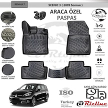 Renault Scenic / 2009 Sonrası / Siyah / Rizline Paspas