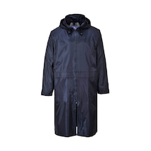 Unisex Lacivert Uzun Bedenli Yağmurluk